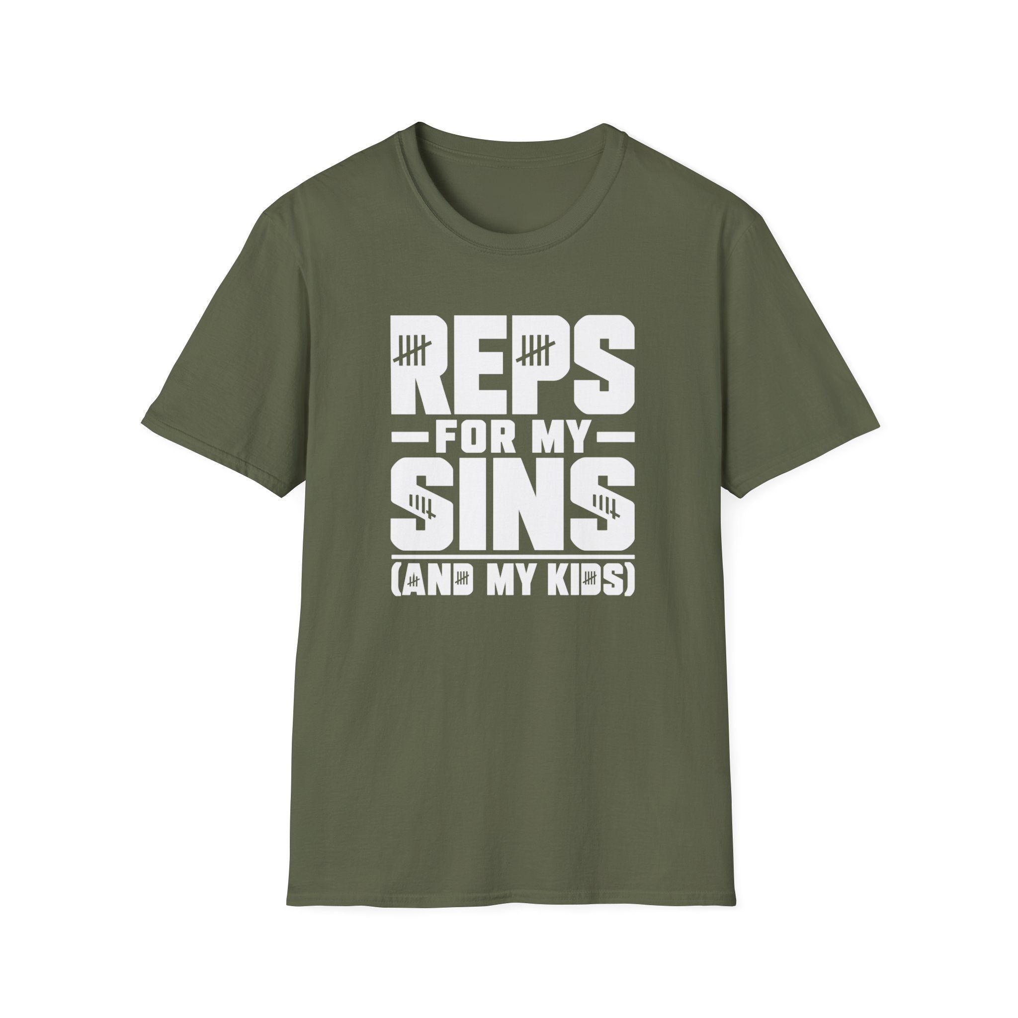 Reps For My Sins (and My Kids) Motivational Gym Tee
