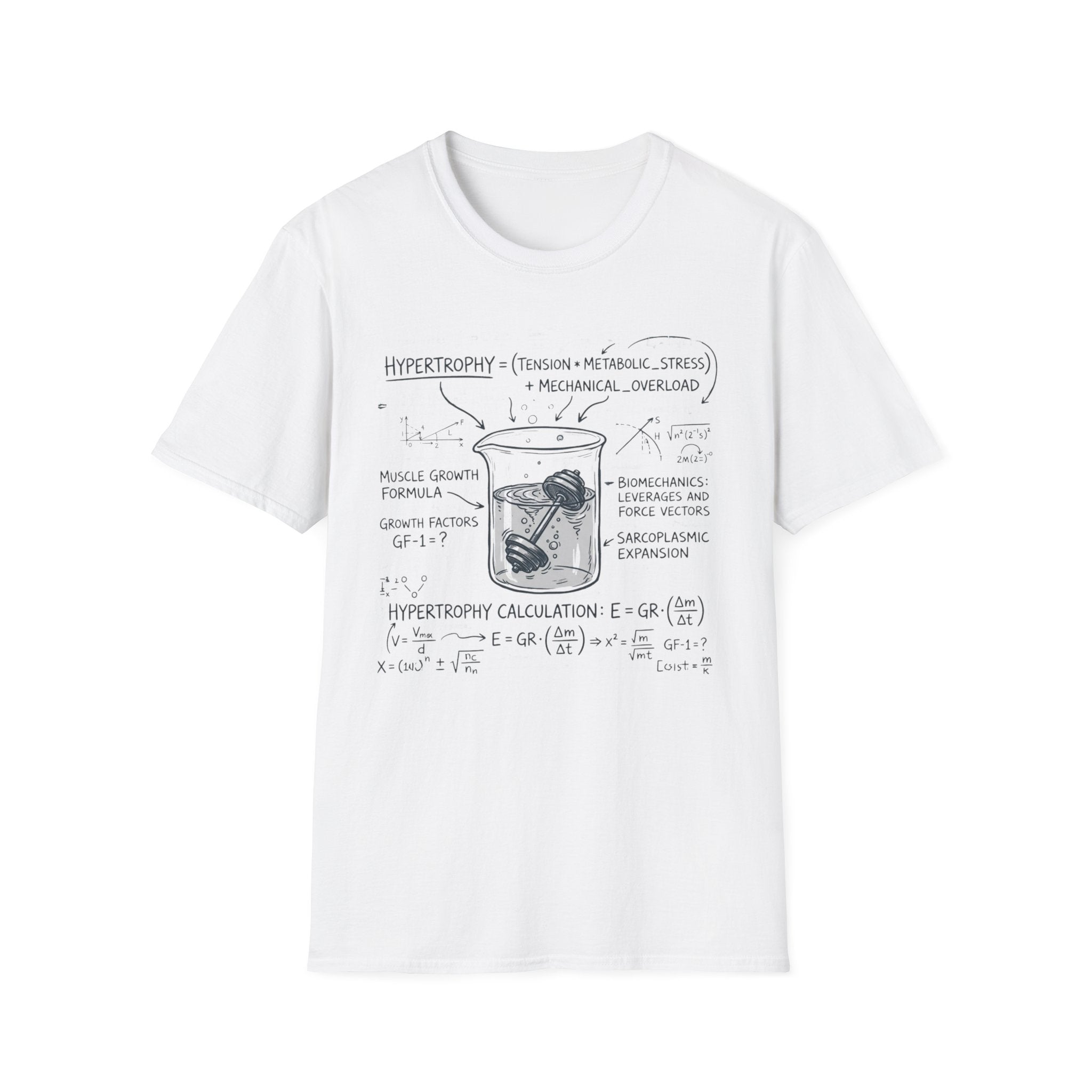 Hypertrophy Beaker & Equations Graphic Tee