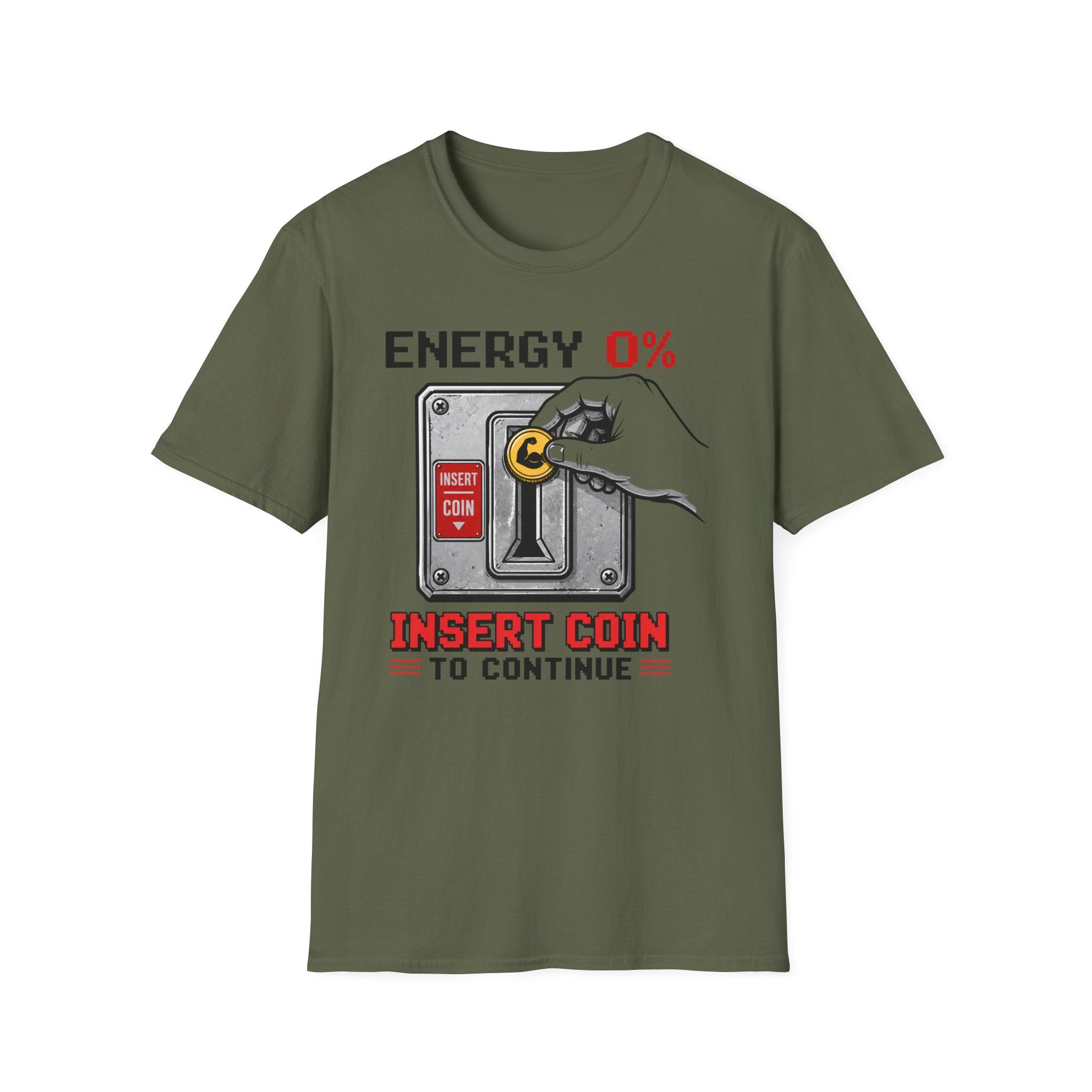 Energy 0% "Insert Coin to Continue" T-Shirt