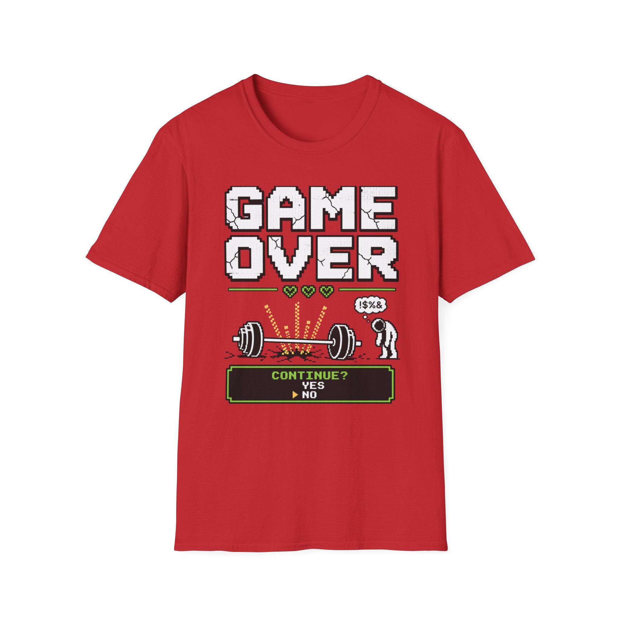 Game Over — Retro Pixel Gym Tee
