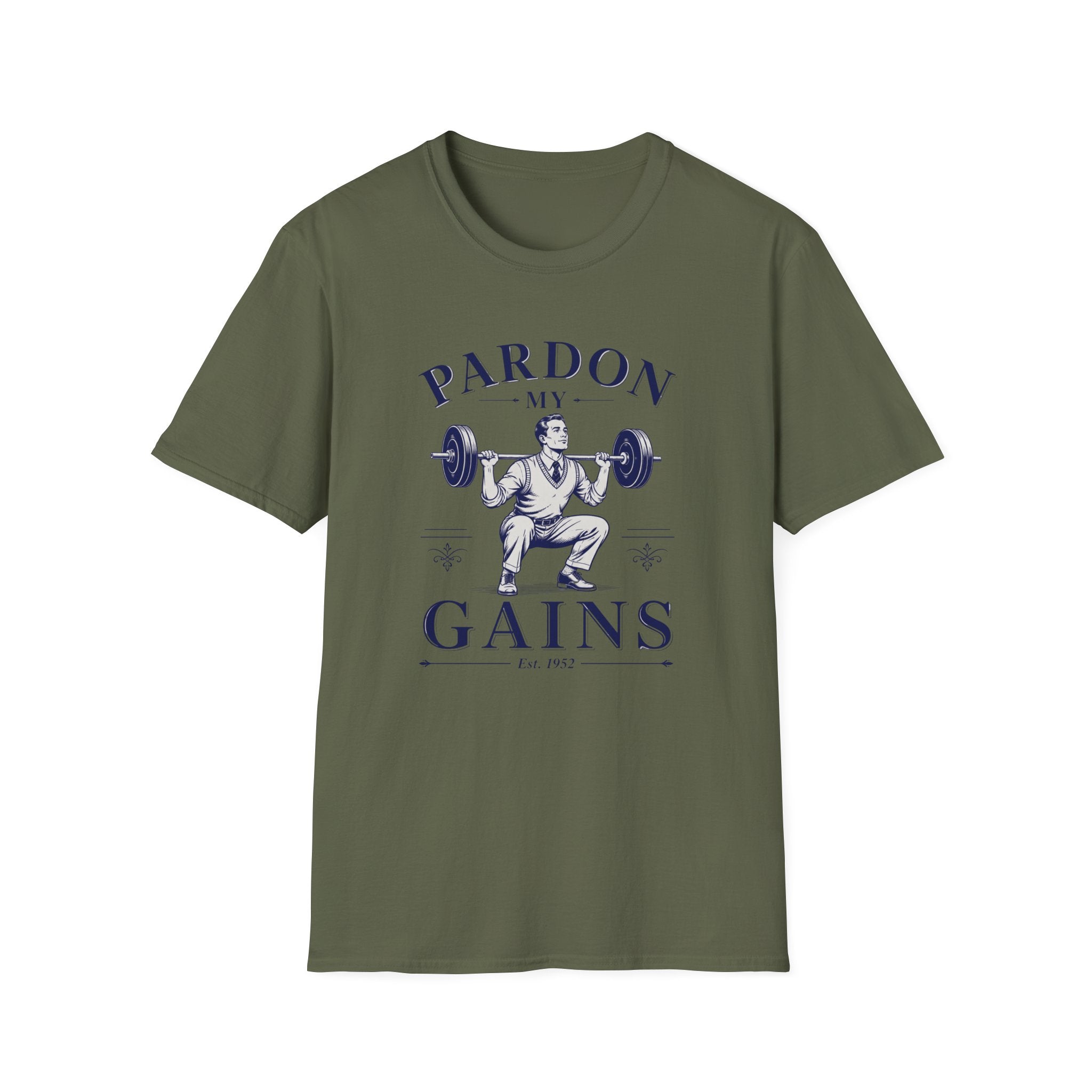 Pardon My Gains — Vintage Weightlifting Gym Tee