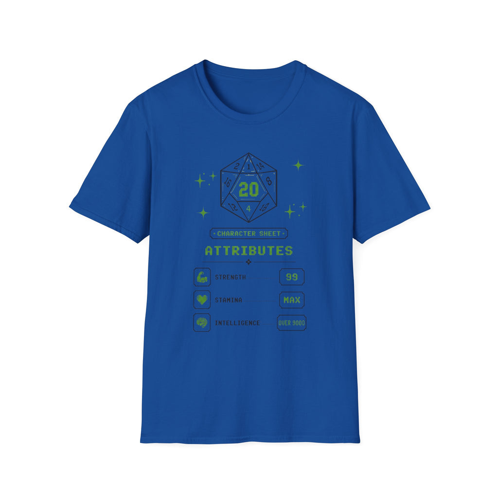 Character Sheet Attribute Tee