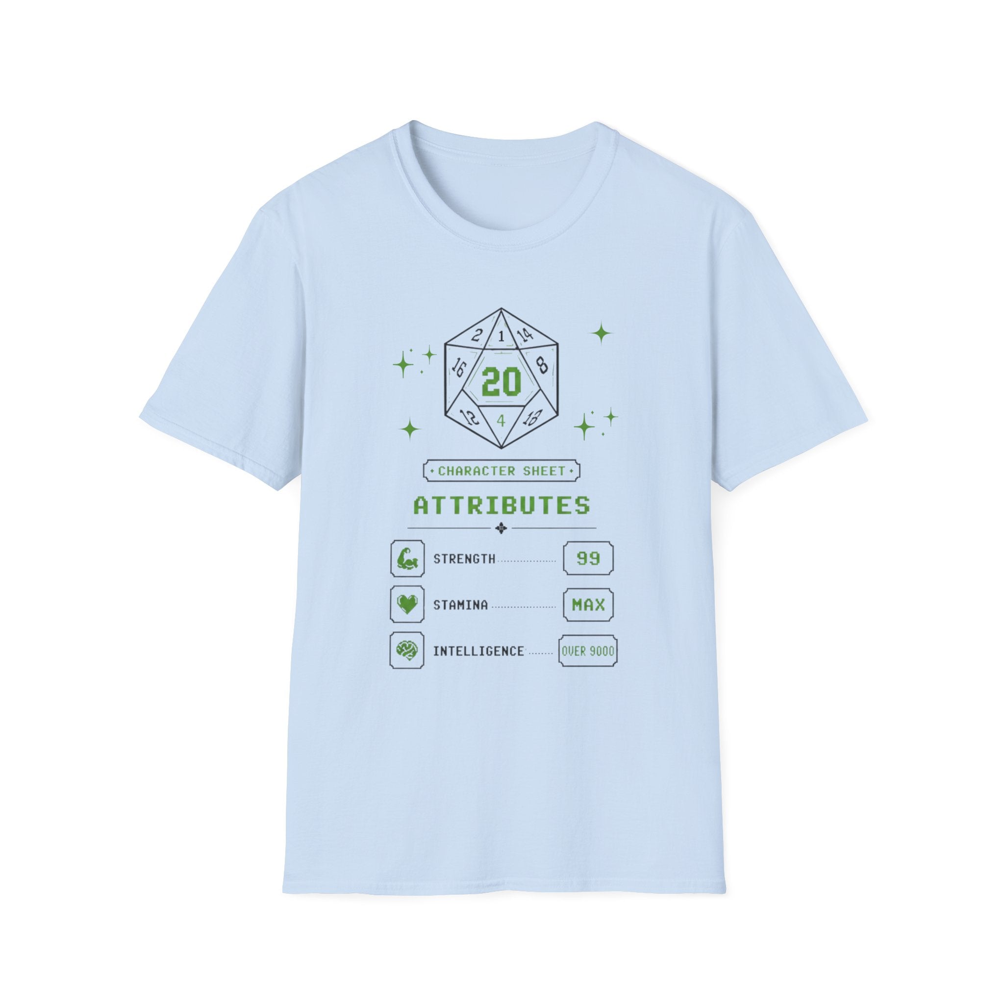 Character Sheet Attribute — RPG Gym Tee