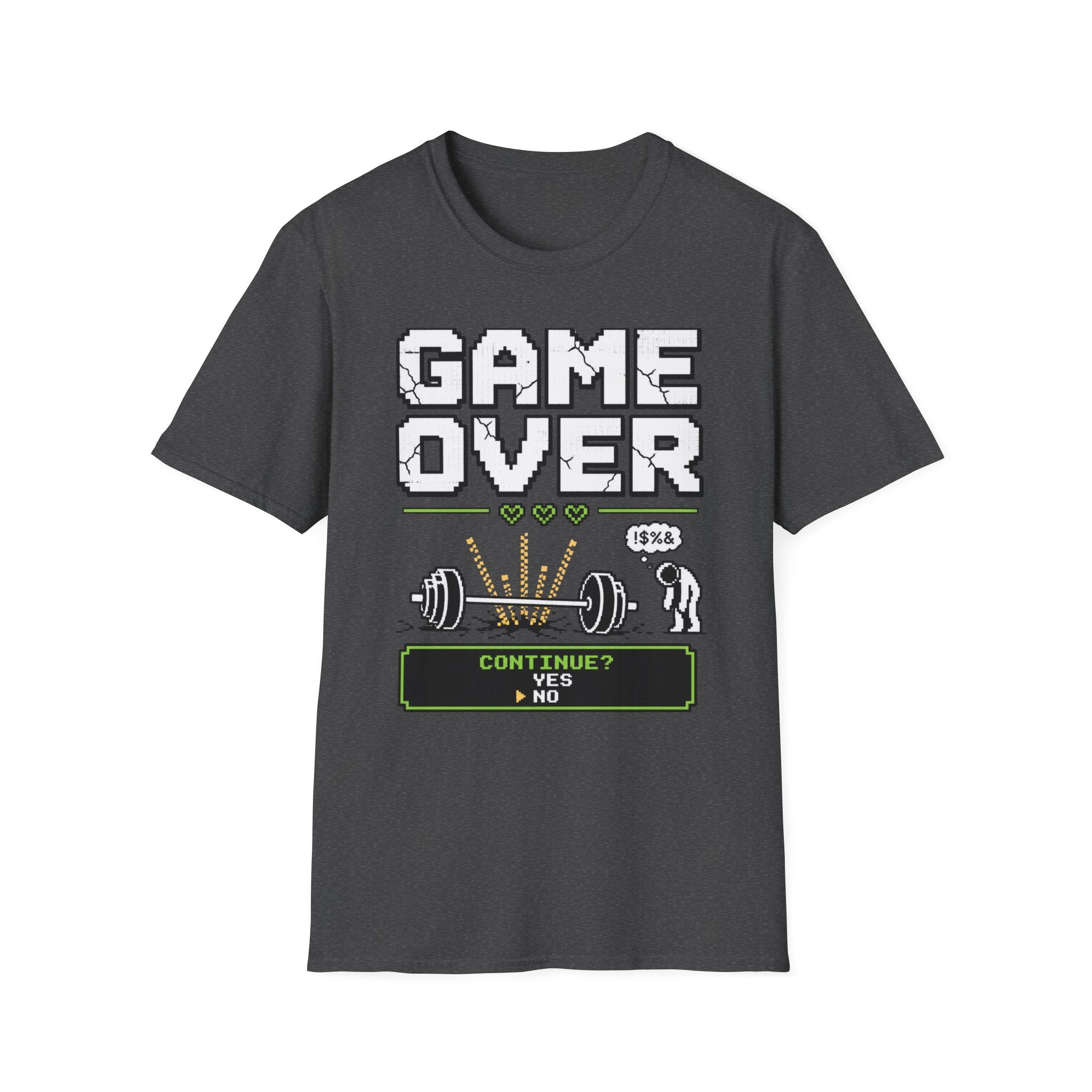 Game Over — Retro Pixel Gym Tee