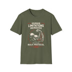 Human Limitations Removed: Initiating Bulk Protocol Fitness Tee