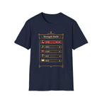 Strength Build RPG — Gamer Character Stat Tee