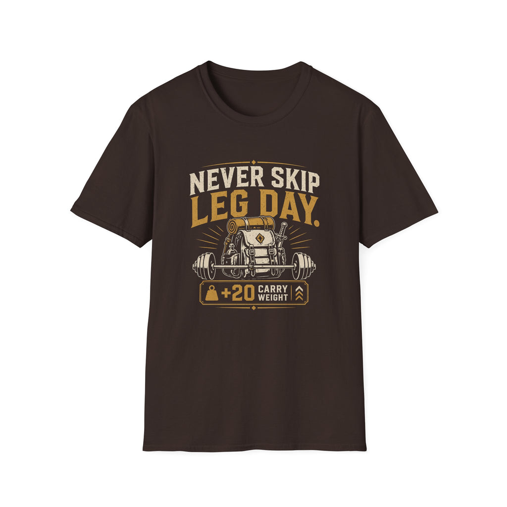 Never Skip Leg Day Gym Workout Tee