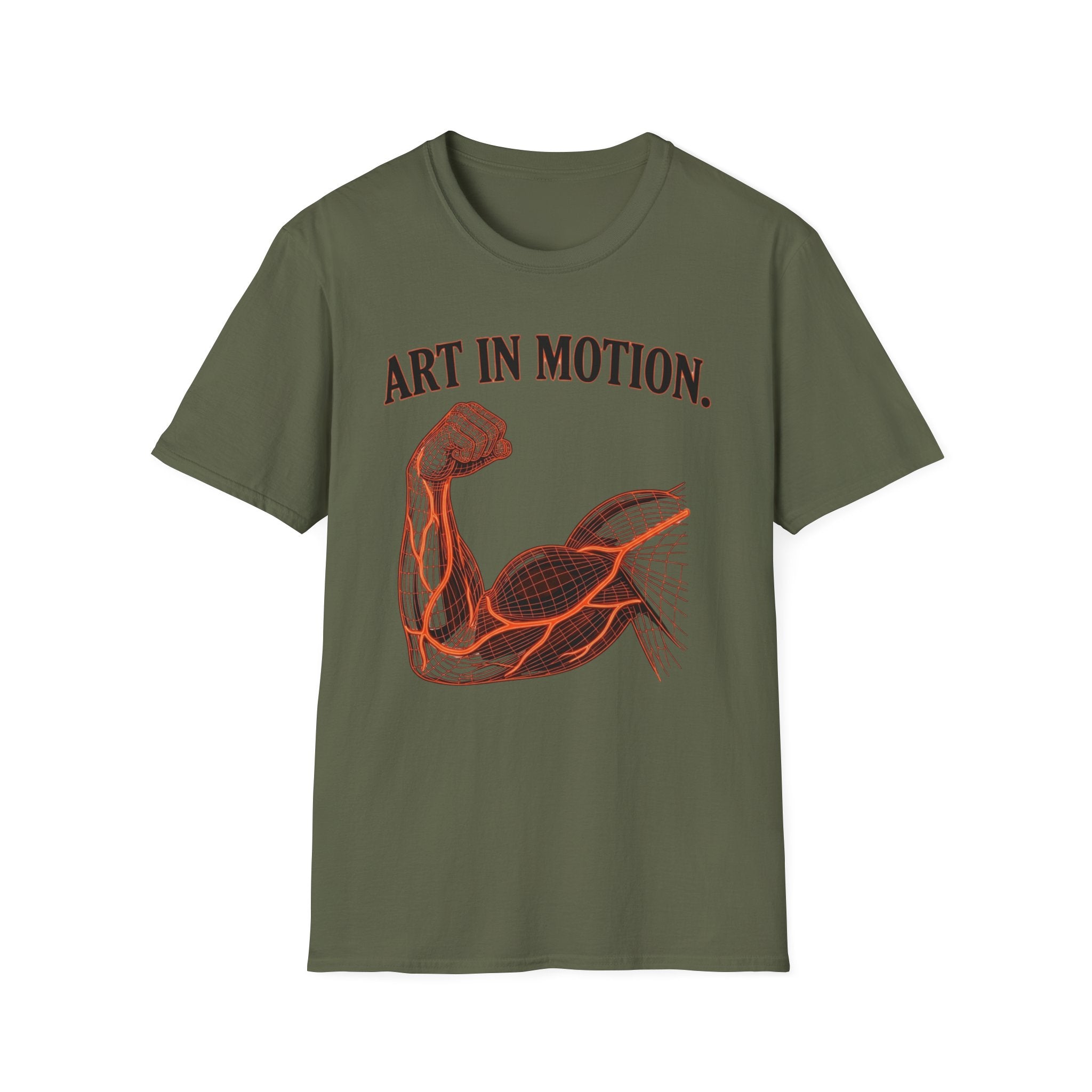 Art In Motion — Graphic Muscular Arm Tee