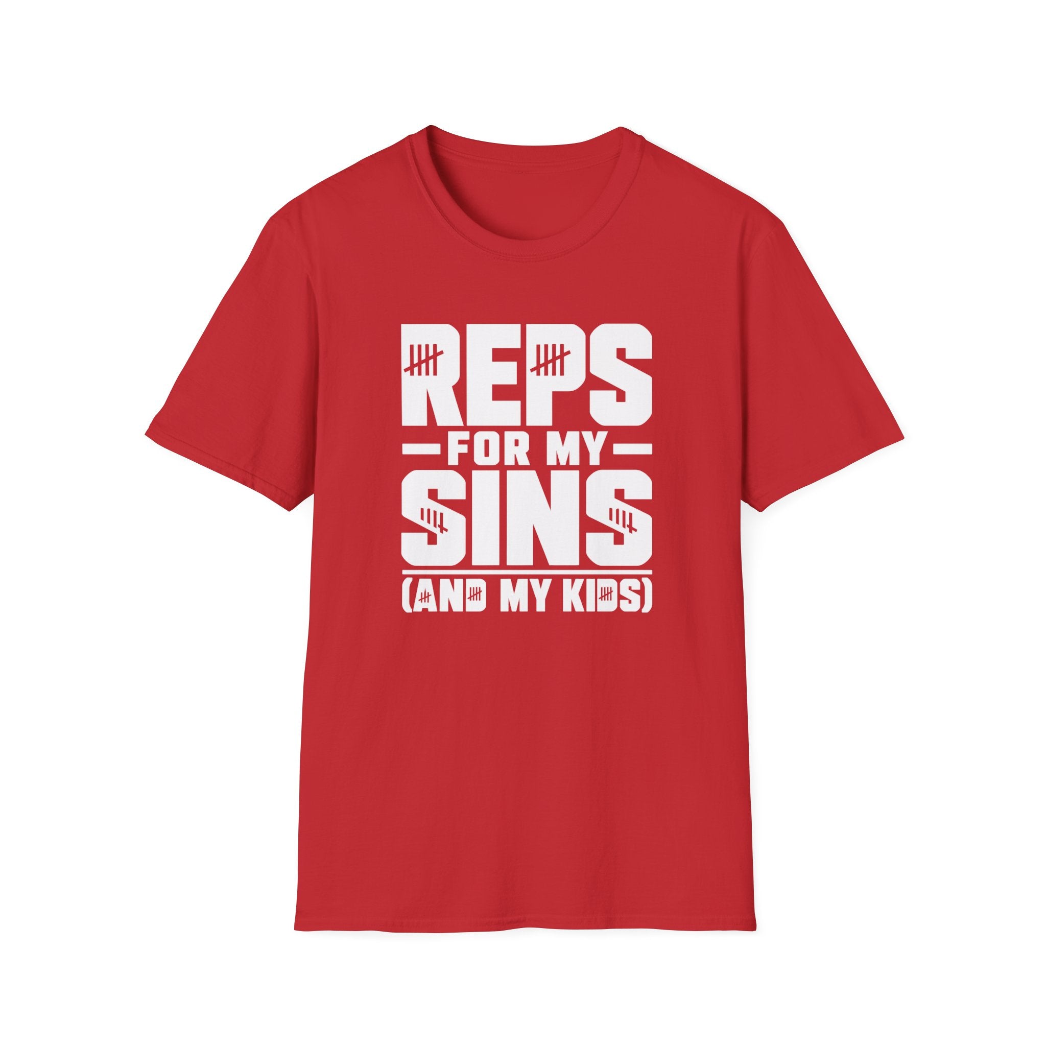 Reps For My Sins (and My Kids) Motivational Gym Tee