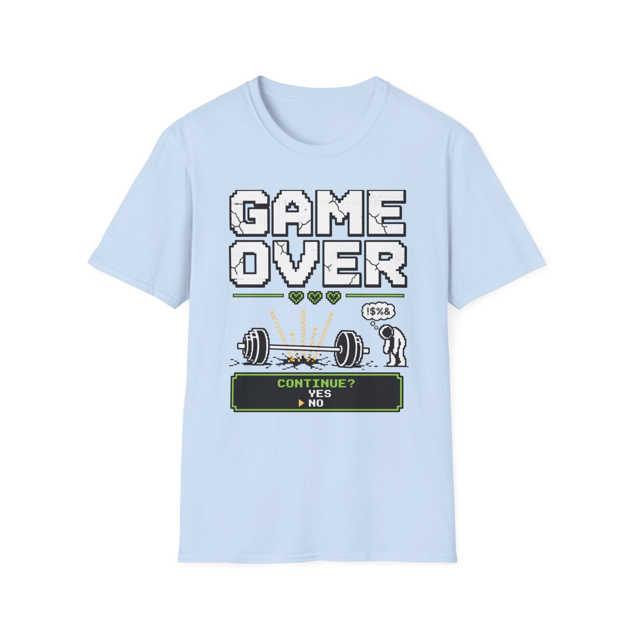 Game Over — Retro Pixel Gym Tee