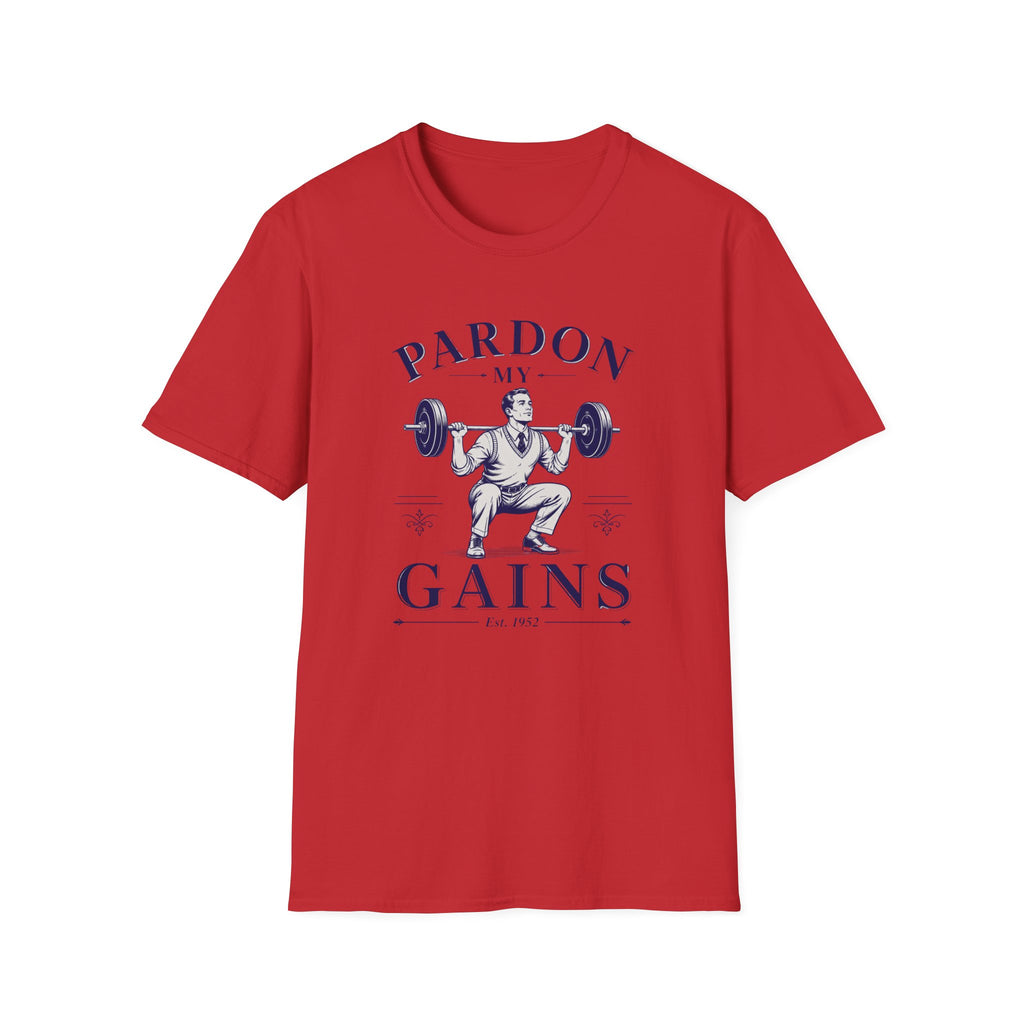 Pardon My Gains — Vintage Weightlifting Gym Tee