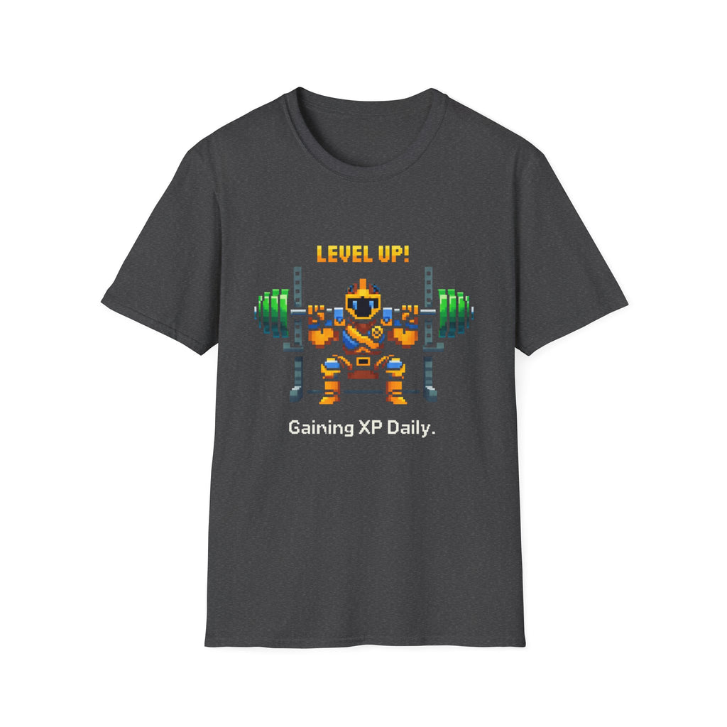 Level Up Gaining XP Daily - Gamer Gym Tee
