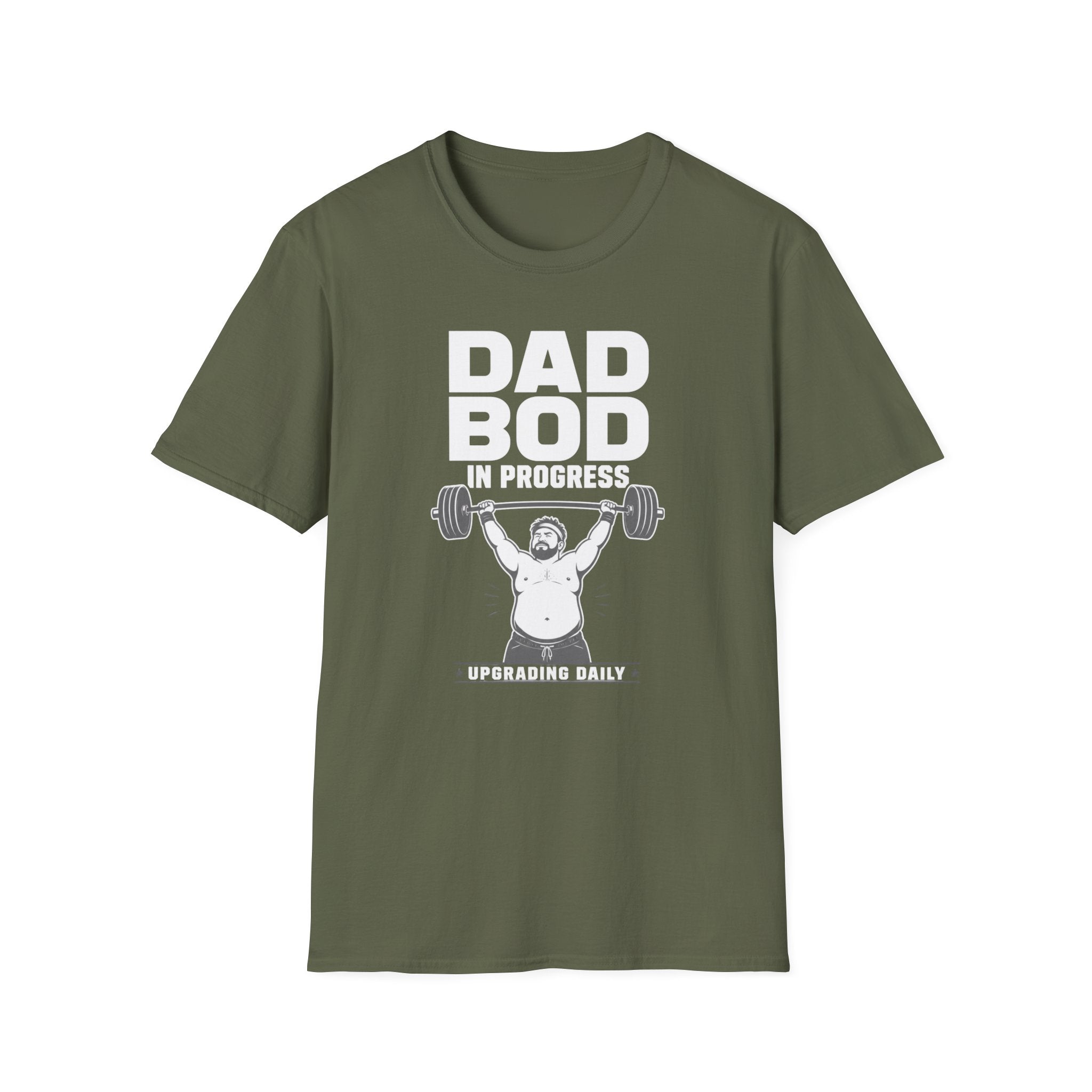 Dad Bod In Progress — Funny Father’s Day Weightlifting Tee