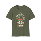 Forged In Iron Black – Blacksmith Hammer & Anvil Graphic Tee