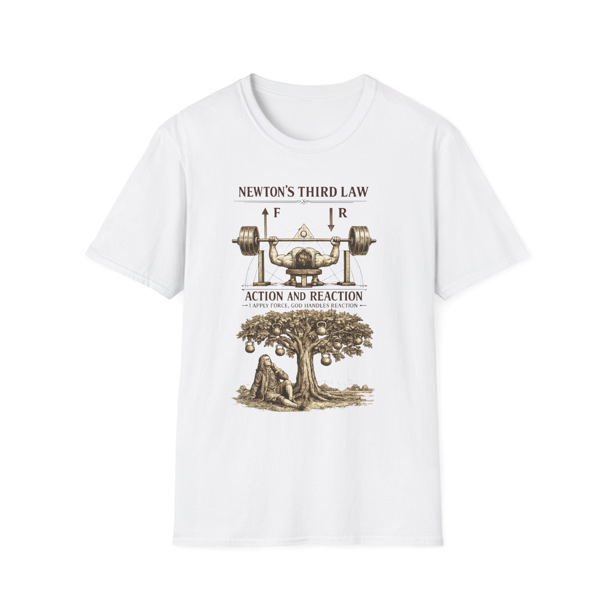 Newton's Third Law – 'Action and Reaction' Vintage Science Gym Tee