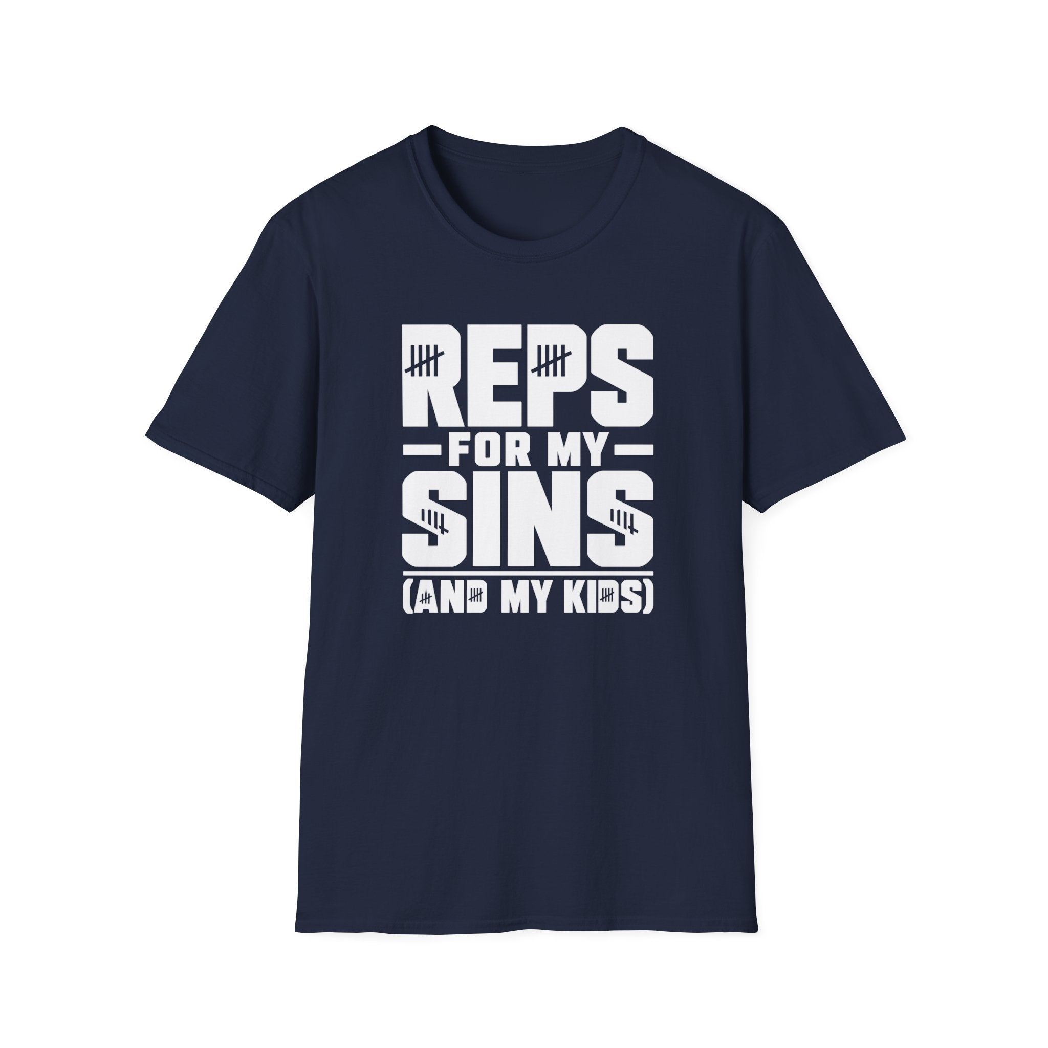 Reps For My Sins (and My Kids) Motivational Gym Tee