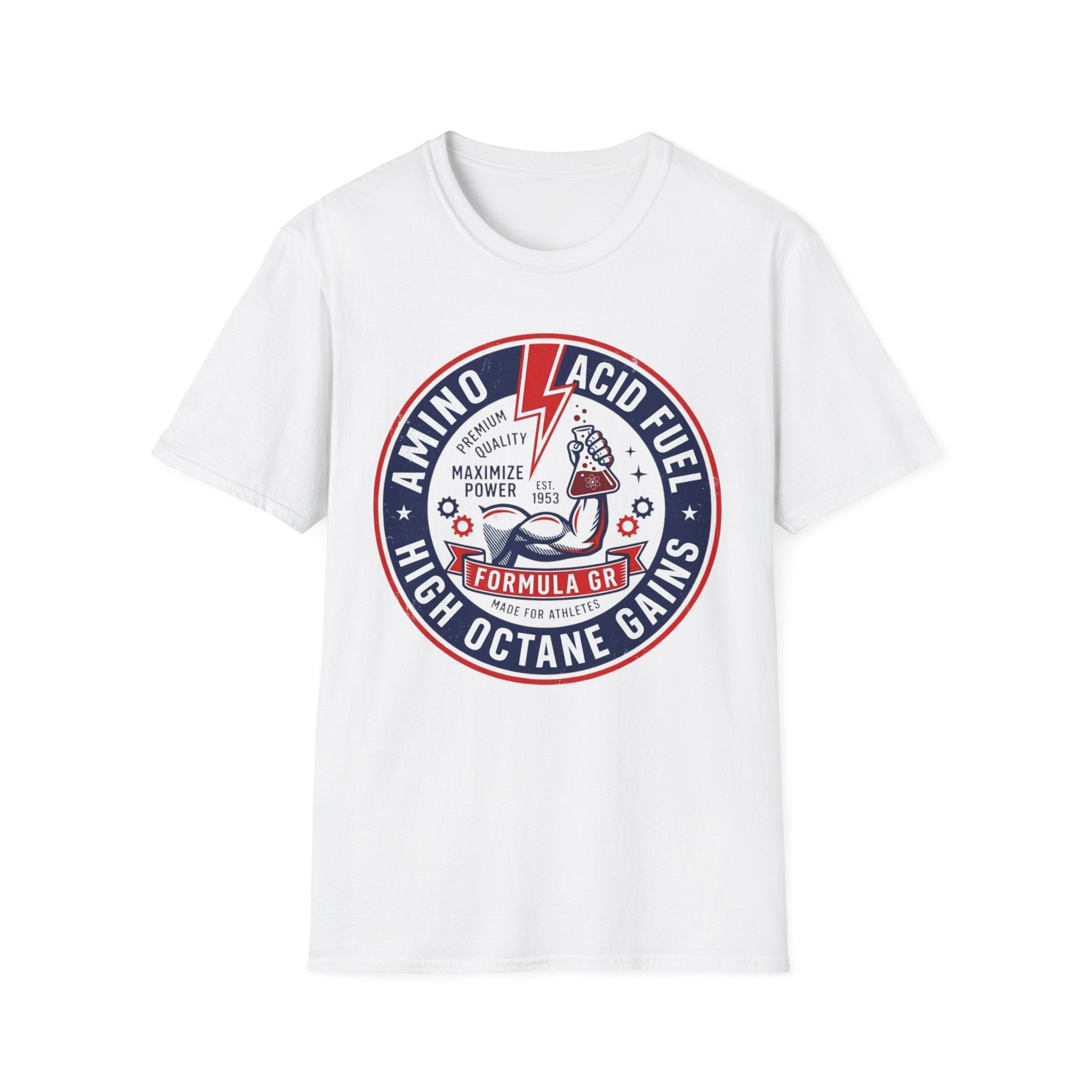 Amino Acid Fuel: High Octane Gains Retro Gym Tee