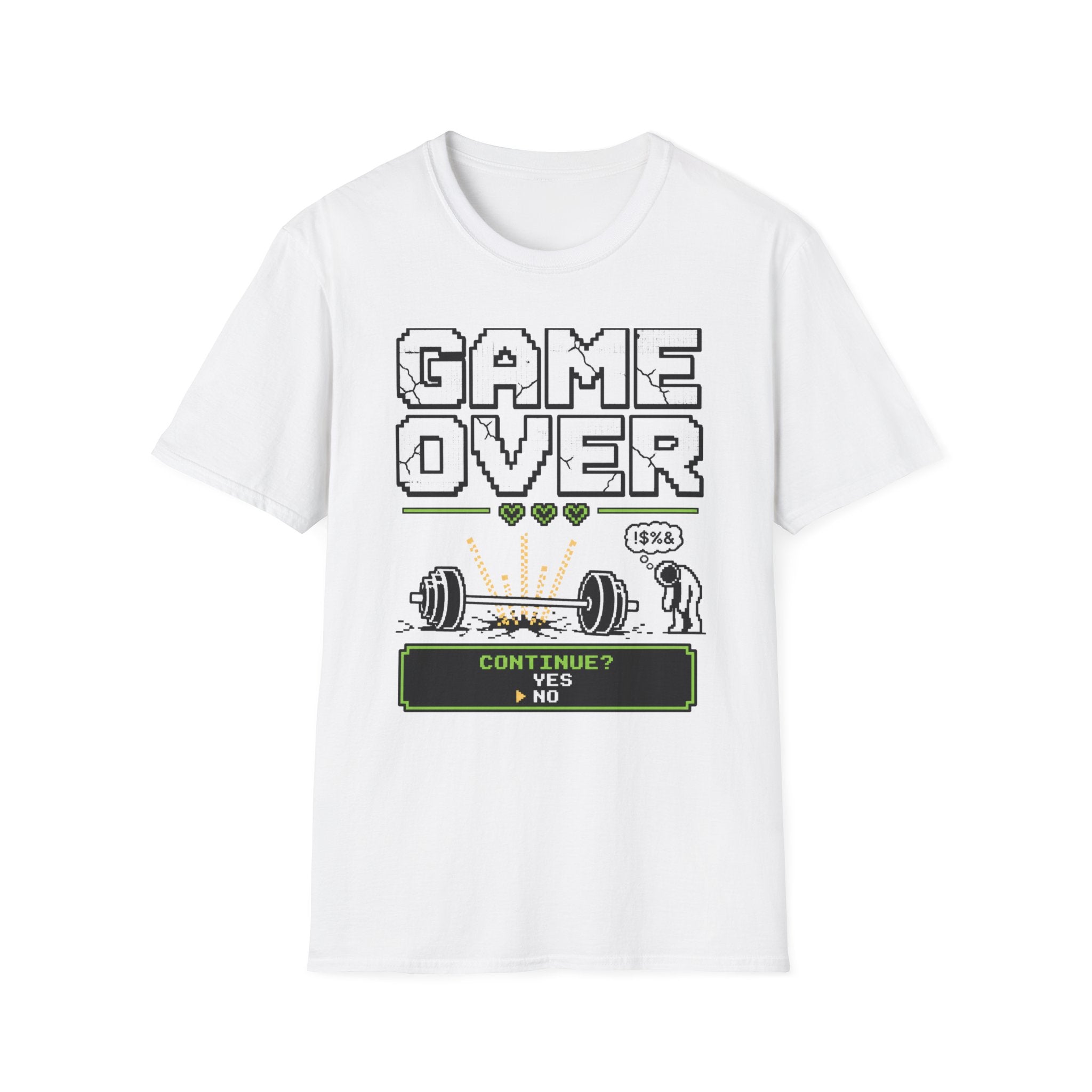 Game Over — Retro Pixel Gym Tee