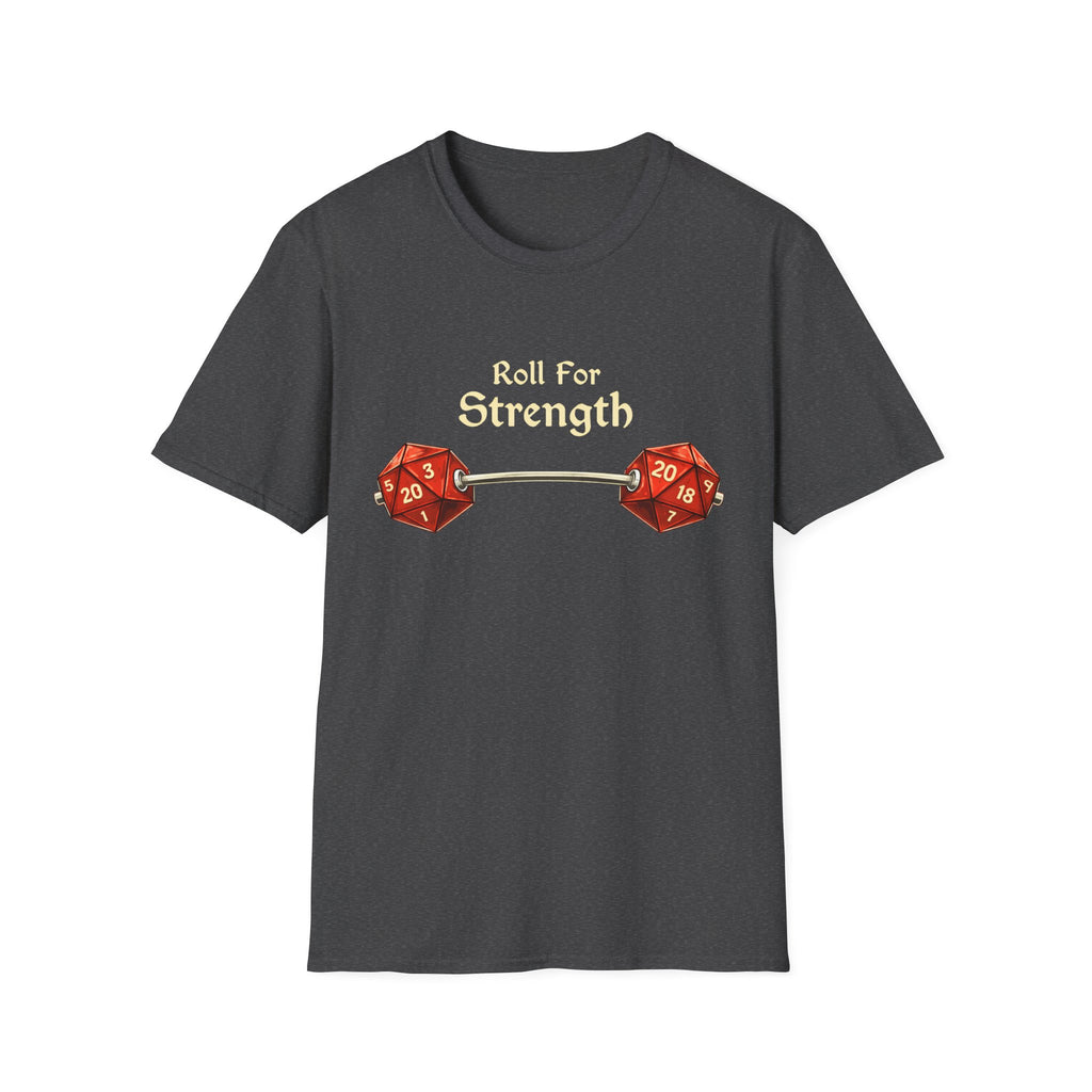 Roll For Strength D20 Weightlifting RPG Tee