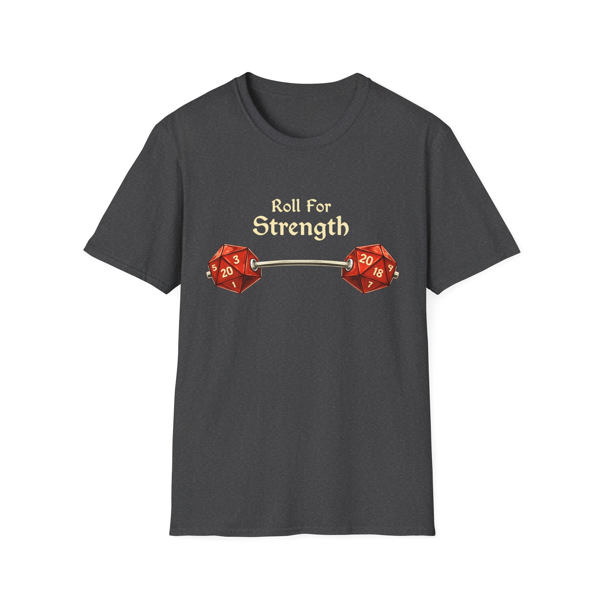 Roll For Strength D20 Weightlifting RPG Tee