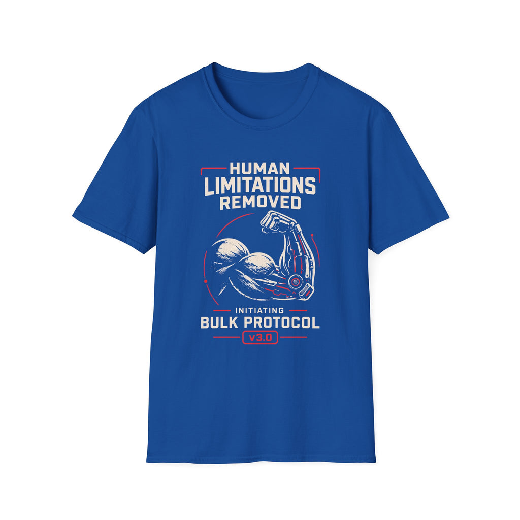 Human Limitations Removed: Initiating Bulk Protocol Fitness Tee