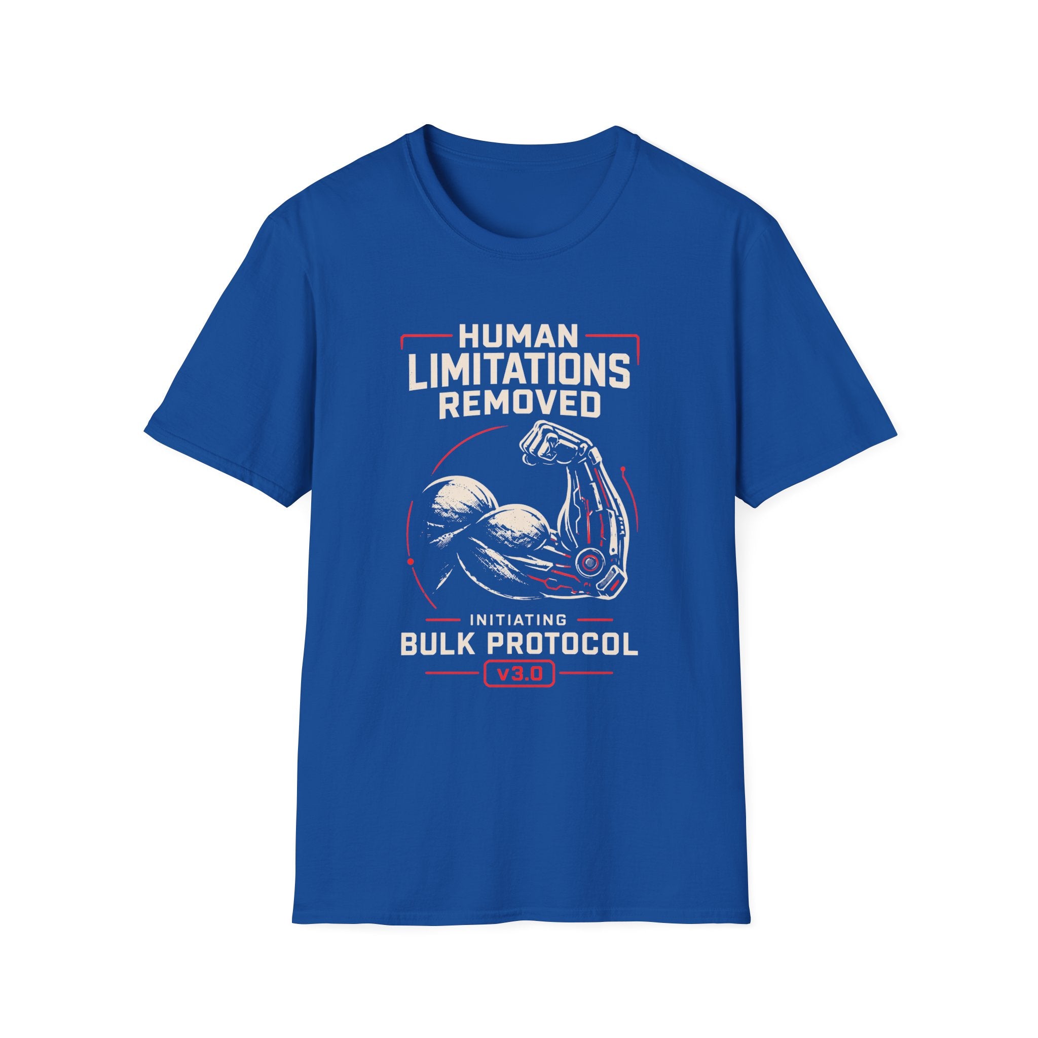Human Limitations Removed: Initiating Bulk Protocol Fitness Tee