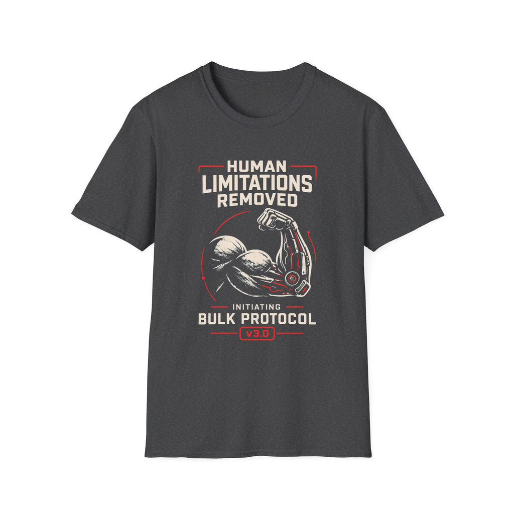 Human Limitations Removed: Initiating Bulk Protocol Fitness Tee