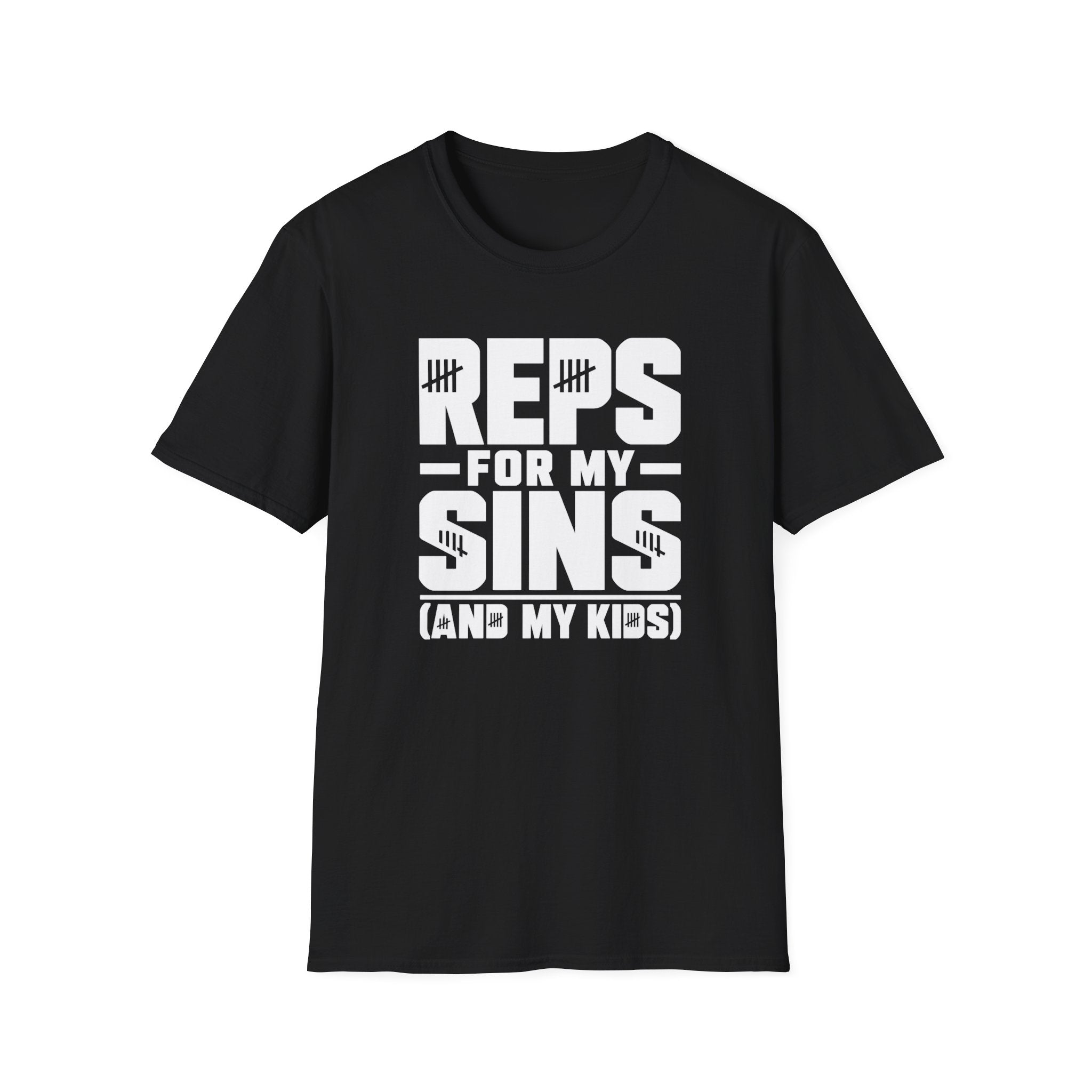 Reps For My Sins (and My Kids) Motivational Gym Tee